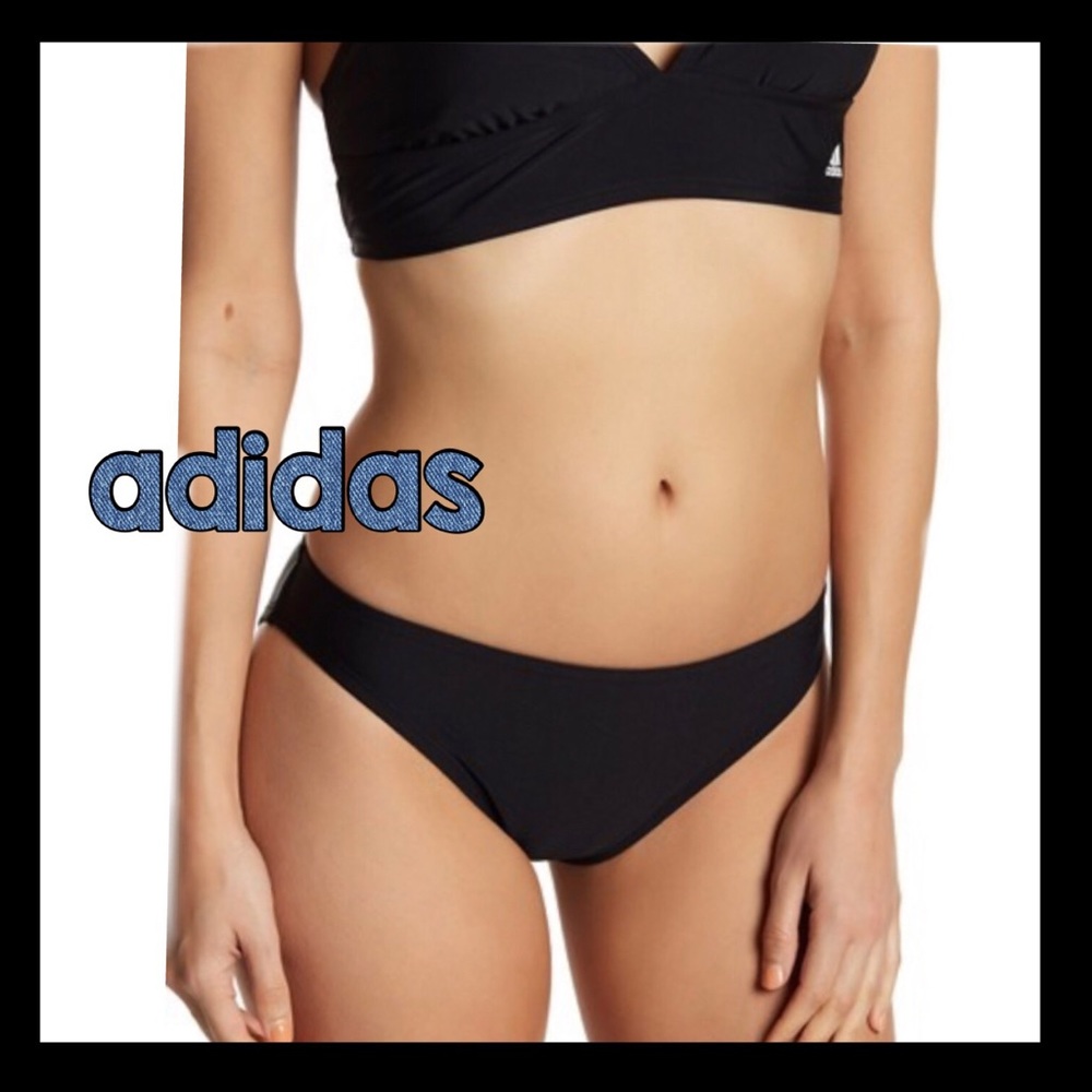 👙NWT👙Adidas solid hipster bathing suit bottoms - Picture 2 of 6